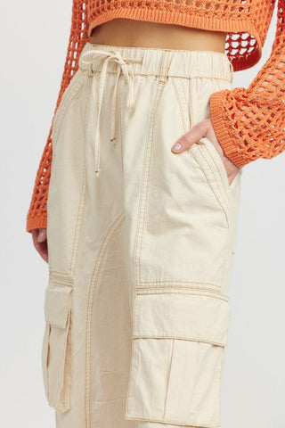 Cargo Pants with Drawstrings *Online Only* - Premium  at Lonnys NY - Just $90! Shop Womens clothing now