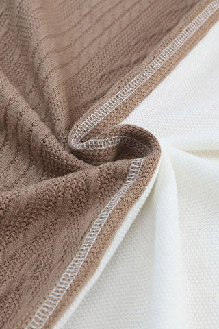 Cable knit color block round neck sweater *Online Only* - Premium sweaters at Lonnys NY - Just $52! Shop Womens clothing now