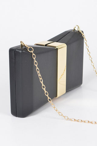 Gold Trim Iconic Bow Inspired Box Clutch *Online Only* - Premium Bags at Lonnys NY - Just $65! Shop Womens clothing now