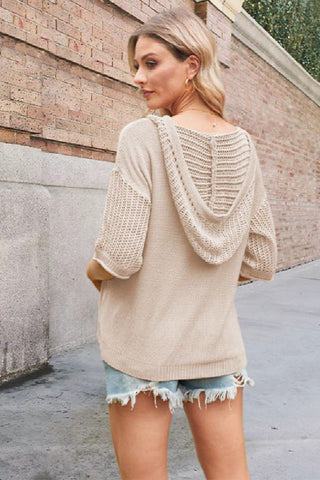 Hooded Crochet Arm Top *Online Only* - Premium Shirts & Tops at Lonnys NY - Just $55! Shop Womens clothing now