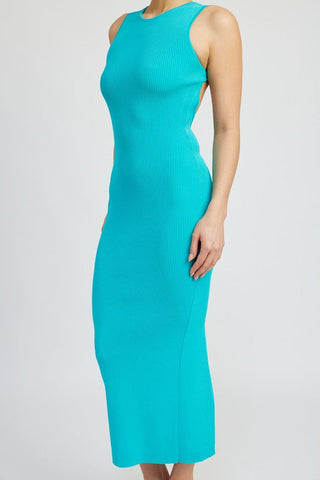 OPEN BACK MAXI KNIT DRESS *Online Only* - Premium  at Lonnys NY - Just $74.75! Shop Womens clothing now