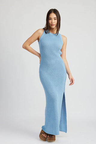 HALTER NECK MAXI DRESS WITH OPEN BACK *Online Only* - Premium  at Lonnys NY - Just $90! Shop Womens clothing now