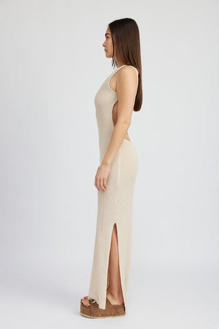 HALTER NECK MAXI DRESS WITH OPEN BACK *Online Only* - Premium  at Lonnys NY - Just $90! Shop Womens clothing now