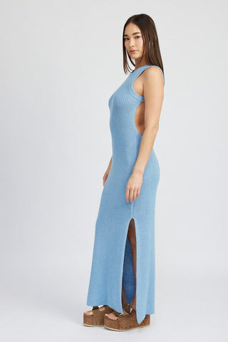 HALTER NECK MAXI DRESS WITH OPEN BACK *Online Only* - Premium  at Lonnys NY - Just $90! Shop Womens clothing now
