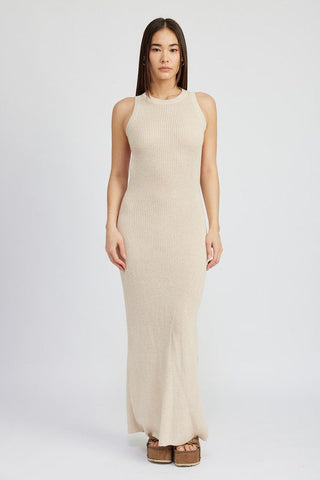 HALTER NECK MAXI DRESS WITH OPEN BACK *Online Only* - Premium  at Lonnys NY - Just $90! Shop Womens clothing now