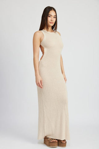 HALTER NECK MAXI DRESS WITH OPEN BACK *Online Only* - Premium  at Lonnys NY - Just $90! Shop Womens clothing now