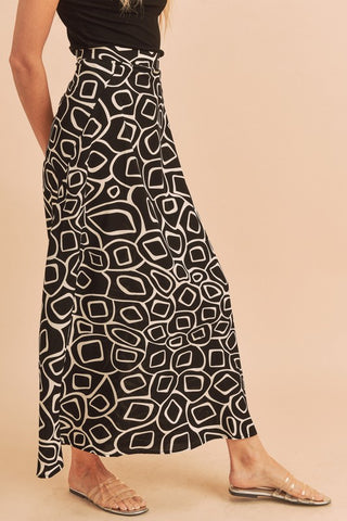 Olive Abstract Print Skirt *Online Only* - Premium clothing at Lonnys NY - Just $45! Shop Womens clothing now