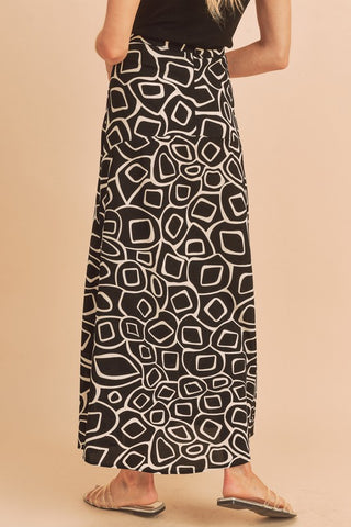 Olive Abstract Print Skirt *Online Only* - Premium clothing at Lonnys NY - Just $45! Shop Womens clothing now