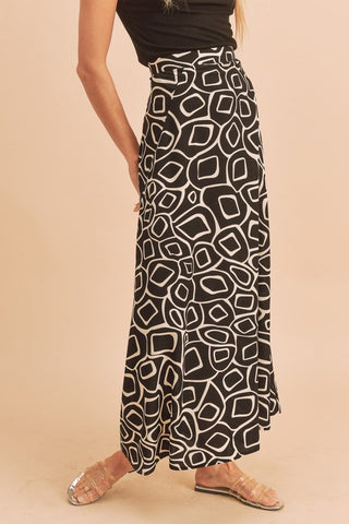 Olive Abstract Print Skirt *Online Only* - Premium clothing at Lonnys NY - Just $45! Shop Womens clothing now