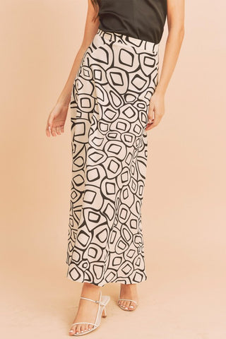 Olive Abstract Print Skirt *Online Only* - Premium clothing at Lonnys NY - Just $45! Shop Womens clothing now