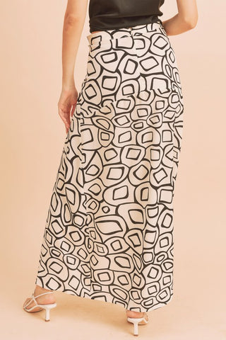 Olive Abstract Print Skirt *Online Only* - Premium clothing at Lonnys NY - Just $45! Shop Womens clothing now