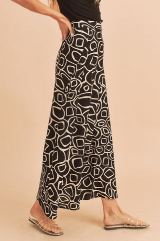 Olive Abstract Print Skirt *Online Only* - Premium clothing at Lonnys NY - Just $45! Shop Womens clothing now