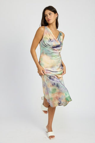 Cowl Neck Midi Bias Dress *Online Only* - Premium dresses at Lonnys NY - Just $74.75! Shop Womens clothing now