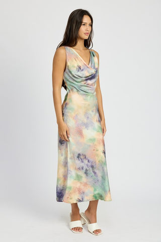 Cowl Neck Midi Bias Dress *Online Only* - Premium dresses at Lonnys NY - Just $74.75! Shop Womens clothing now