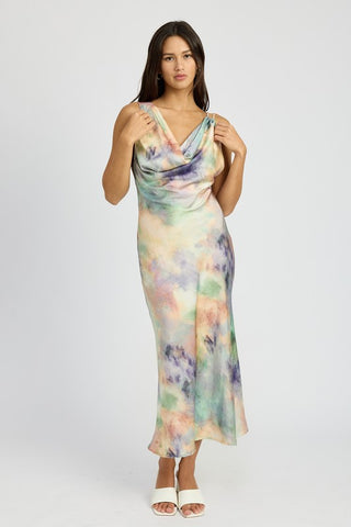 Cowl Neck Midi Bias Dress *Online Only* - Premium dresses at Lonnys NY - Just $74.75! Shop Womens clothing now