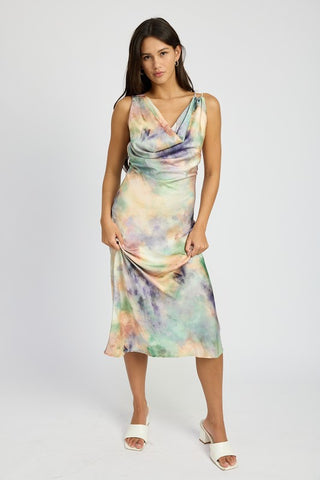 Cowl Neck Midi Bias Dress *Online Only* - Premium dresses at Lonnys NY - Just $74.75! Shop Womens clothing now