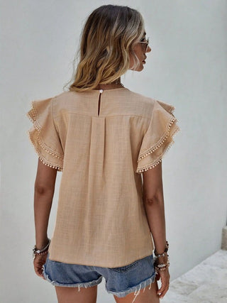 Denise Ruffle Cap Sleeve Top *Online Only* - Premium Shirts & Tops at Lonnys NY - Just $62! Shop Womens clothing now