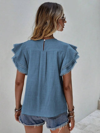 Denise Ruffle Cap Sleeve Top *Online Only* - Premium Shirts & Tops at Lonnys NY - Just $62! Shop Womens clothing now