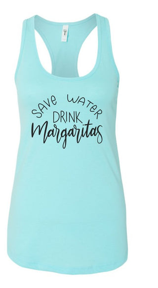 Save Water Drink Margaritas Summer Graphic Tank *Online Only* - Premium clothing at Lonnys NY - Just $36! Shop Womens clothing now