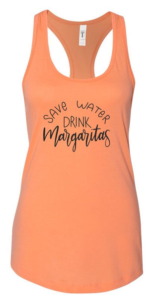 Save Water Drink Margaritas Summer Graphic Tank *Online Only* - Premium clothing at Lonnys NY - Just $36! Shop Womens clothing now