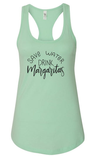 Save Water Drink Margaritas Summer Graphic Tank *Online Only* - Premium clothing at Lonnys NY - Just $36! Shop Womens clothing now