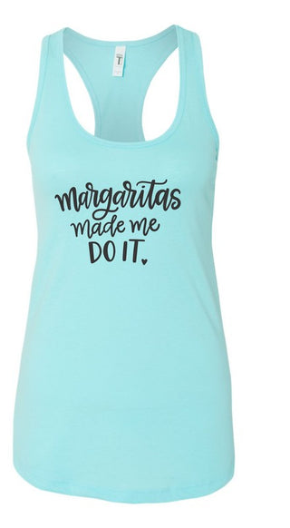 Margaritas Made Me Do It Summer Graphic Tank - Premium  at Lonnys NY - Just $36! Shop Womens clothing now