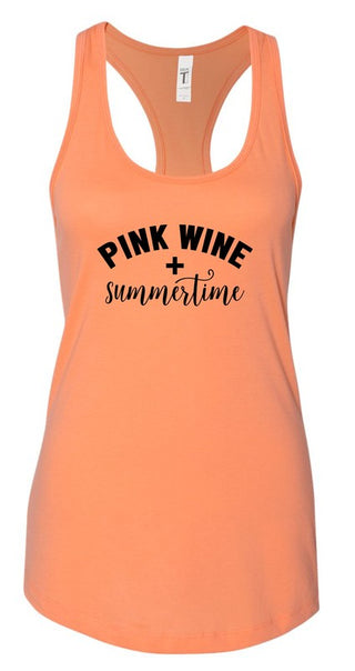 Pink Wine and Summertime Graphic Tank *Online Only* - Premium clothing at Lonnys NY - Just $36! Shop Womens clothing now