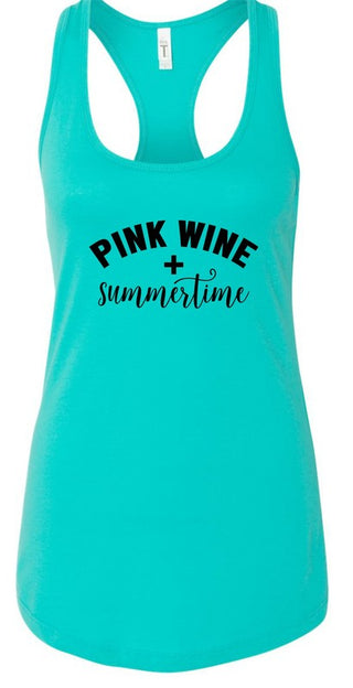 Pink Wine and Summertime Graphic Tank *Online Only* - Premium clothing at Lonnys NY - Just $36! Shop Womens clothing now