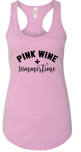 Pink Wine and Summertime Graphic Tank *Online Only* - Premium clothing at Lonnys NY - Just $36! Shop Womens clothing now