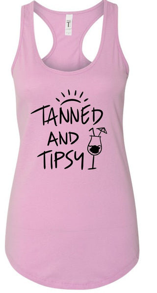 Tanned and Tipsy Summer Graphic Tank *Online Only* - Premium clothing at Lonnys NY - Just $36! Shop Womens clothing now