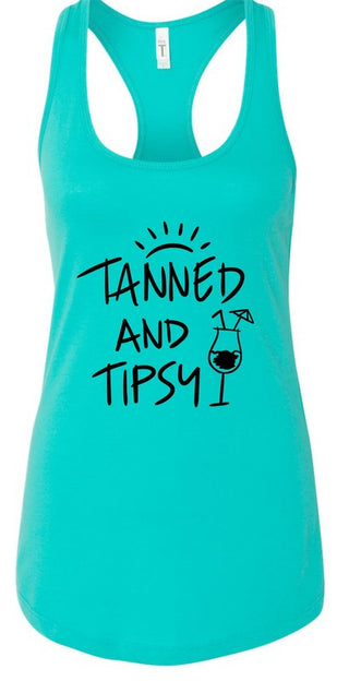 Tanned and Tipsy Summer Graphic Tank *Online Only* - Premium clothing at Lonnys NY - Just $36! Shop Womens clothing now