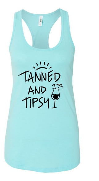 Tanned and Tipsy Summer Graphic Tank *Online Only* - Premium clothing at Lonnys NY - Just $36! Shop Womens clothing now