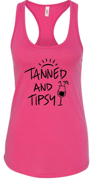 Tanned and Tipsy Summer Graphic Tank *Online Only* - Premium clothing at Lonnys NY - Just $36! Shop Womens clothing now