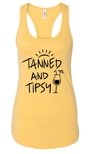 Tanned and Tipsy Summer Graphic Tank *Online Only* - Premium clothing at Lonnys NY - Just $36! Shop Womens clothing now