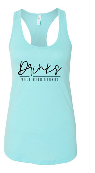Drinks Well With Others Summer Graphic Tank *Online Only* - Premium clothing at Lonnys NY - Just $36! Shop Womens clothing now