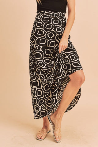 Olive Abstract Print Skirt *Online Only* - Premium clothing at Lonnys NY - Just $45! Shop Womens clothing now