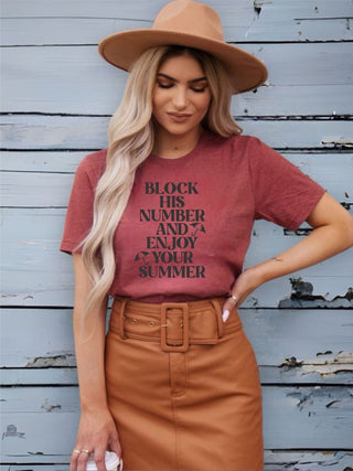 Block His Number Tee *Online Only* - Premium clothing at Lonnys NY - Just $45! Shop Womens clothing now