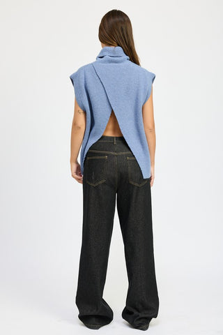 Split Back Turtleneck Sweater *Online Only* - Premium clothing at Lonnys NY - Just $62! Shop Womens clothing now