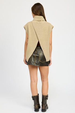 Split Back Turtleneck Sweater *Online Only* - Premium clothing at Lonnys NY - Just $62! Shop Womens clothing now