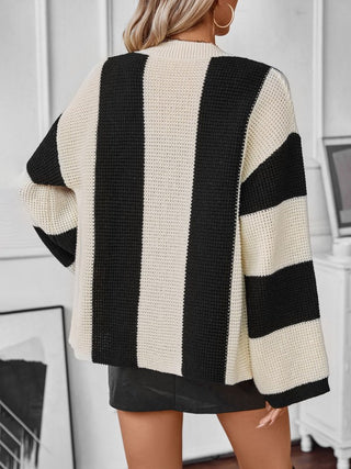 Color Block Striped Cardigan *Online Only* - Premium clothing at Lonnys NY - Just $62! Shop Womens clothing now