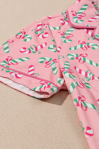 Christmas Candy Cane Print Pajama Set *Online Only* - Premium clothing at Lonnys NY - Just $64! Shop Womens clothing now