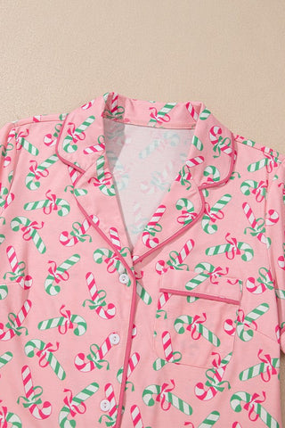 Christmas Candy Cane Print Pajama Set *Online Only* - Premium clothing at Lonnys NY - Just $64! Shop Womens clothing now
