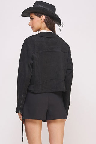 Faux Suede Moto Jacket *Online Only* - Premium clothing at Lonnys NY - Just $99! Shop Womens clothing now
