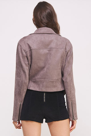 Faux Suede Moto Jacket *Online Only* - Premium clothing at Lonnys NY - Just $99! Shop Womens clothing now