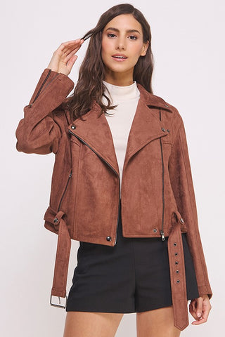 Faux Suede Moto Jacket *Online Only* - Premium clothing at Lonnys NY - Just $99! Shop Womens clothing now
