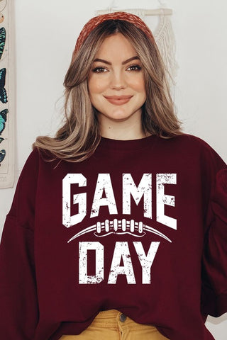Game Day Football Fleece Sweatshirt *Online Only* - Premium clothing at Lonnys NY - Just $65! Shop Womens clothing now