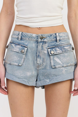 Low Rise Denim Shorts *Online Only* - Premium clothing at Lonnys NY - Just $78! Shop Womens clothing now