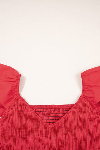Smocked High Waist Ruffle Maxi Dress *Online Only* - Premium clothing at Lonnys NY - Just $100! Shop Womens clothing now