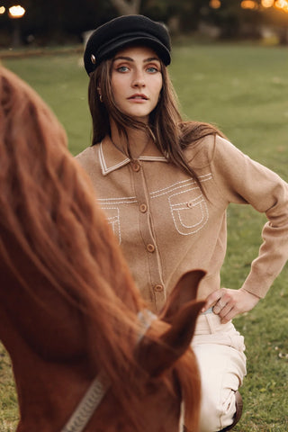 27 Miles Collared Stitch Cardigan