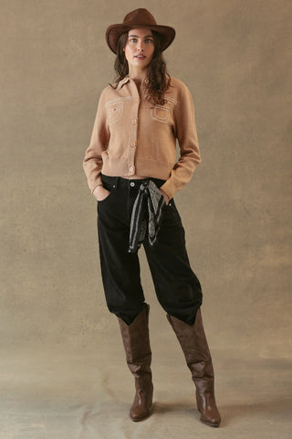27 Miles Collared Stitch Cardigan